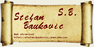 Stefan Bauković vizit kartica